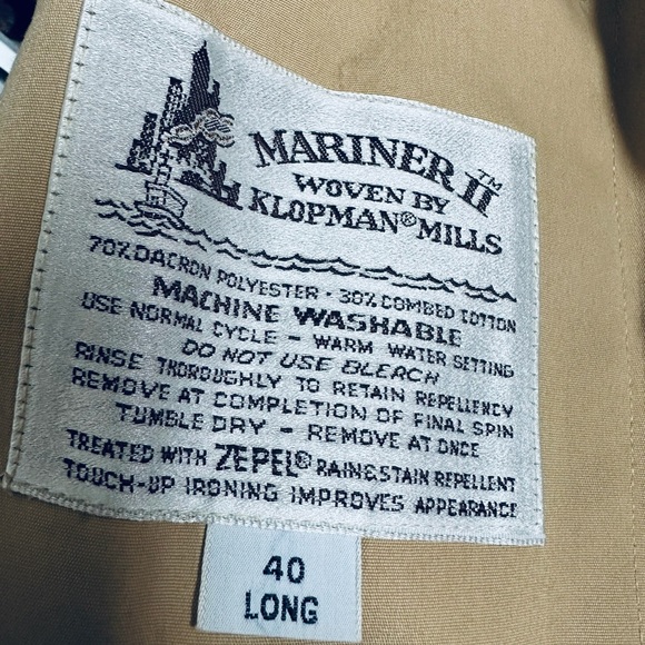 harbor master mariner II Vintage 1970s Wool/Nylon Double Breasted Trench Coat - Picture 3 of 8